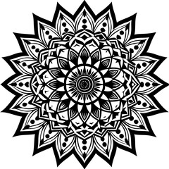 Creative Floral Mandala Illustration | Detailed Decorative Pattern Design with Elegant Flower Elements