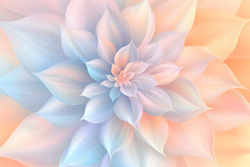 Fototapeta premium A delicate pastel floral design featuring a stylized, swirling flower.
