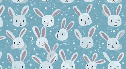 Obraz premium Bunny Moonlit Waltz AI Generated