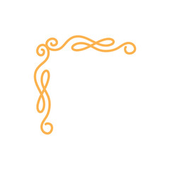 Vintage corner border thin line