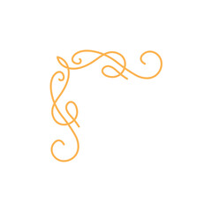 Vintage corner border thin line