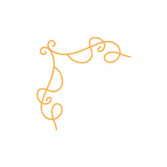 Vintage corner border thin line