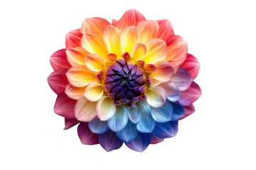 Beautiful dahlia flower photo colorful petals floral blossom bloom rainbow gradient