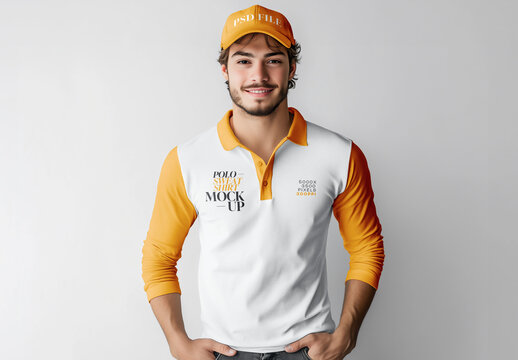Polo Shirt With Cap Mockup for Design and Branding Projects