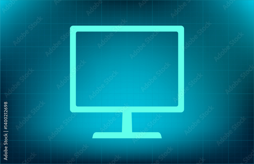 Poster vector icon on blue background with gradient