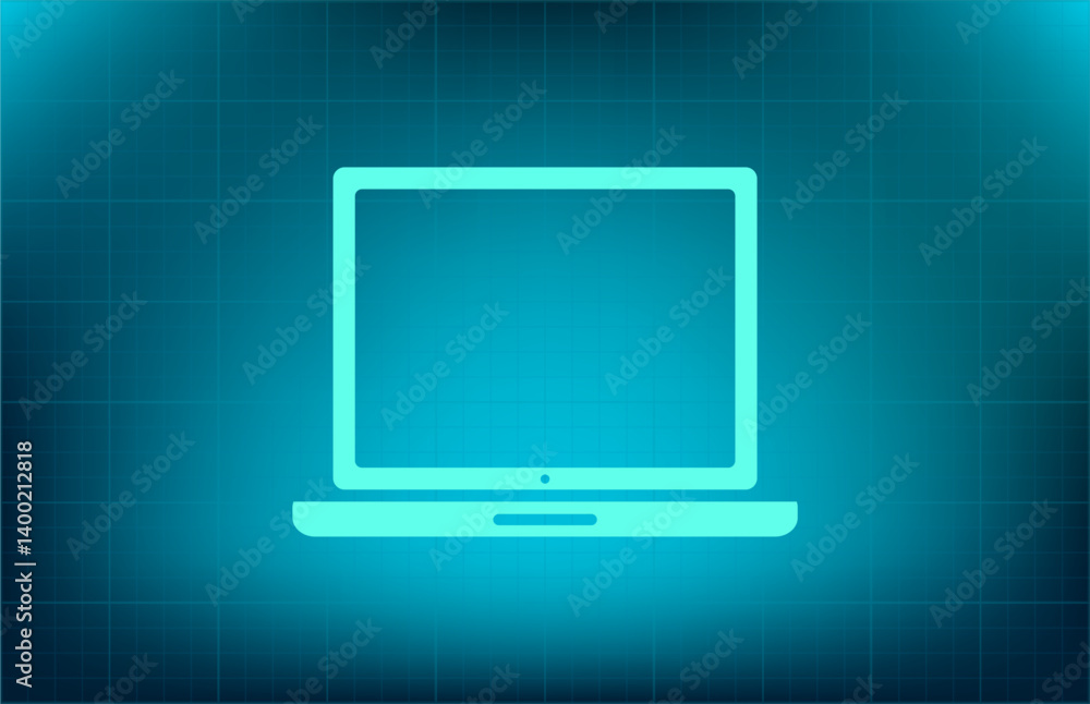 Poster vector icon on blue background with gradient