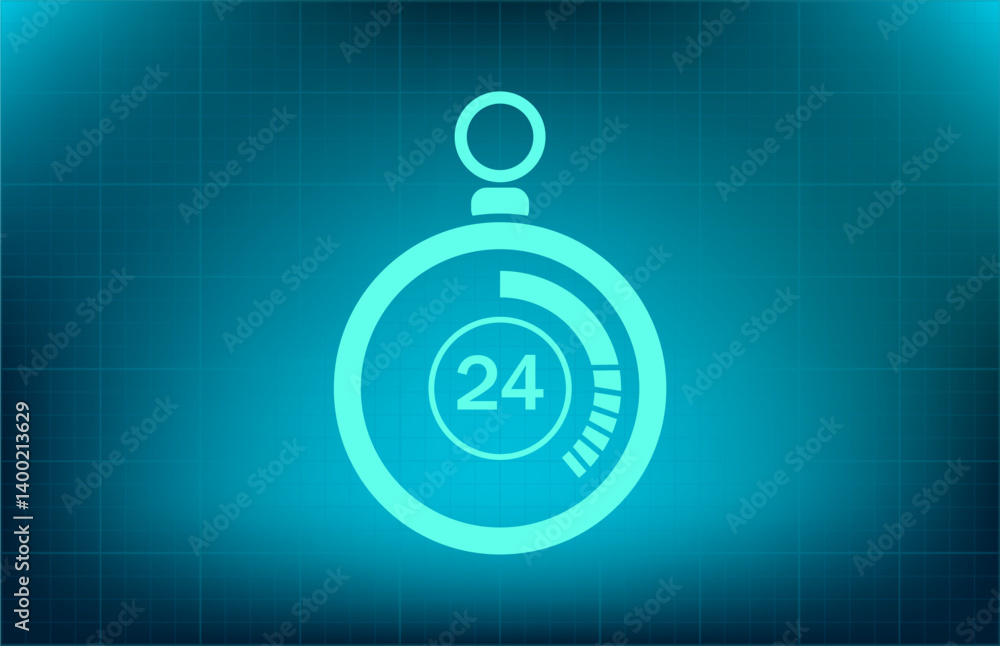 Poster vector icon on blue background with gradient