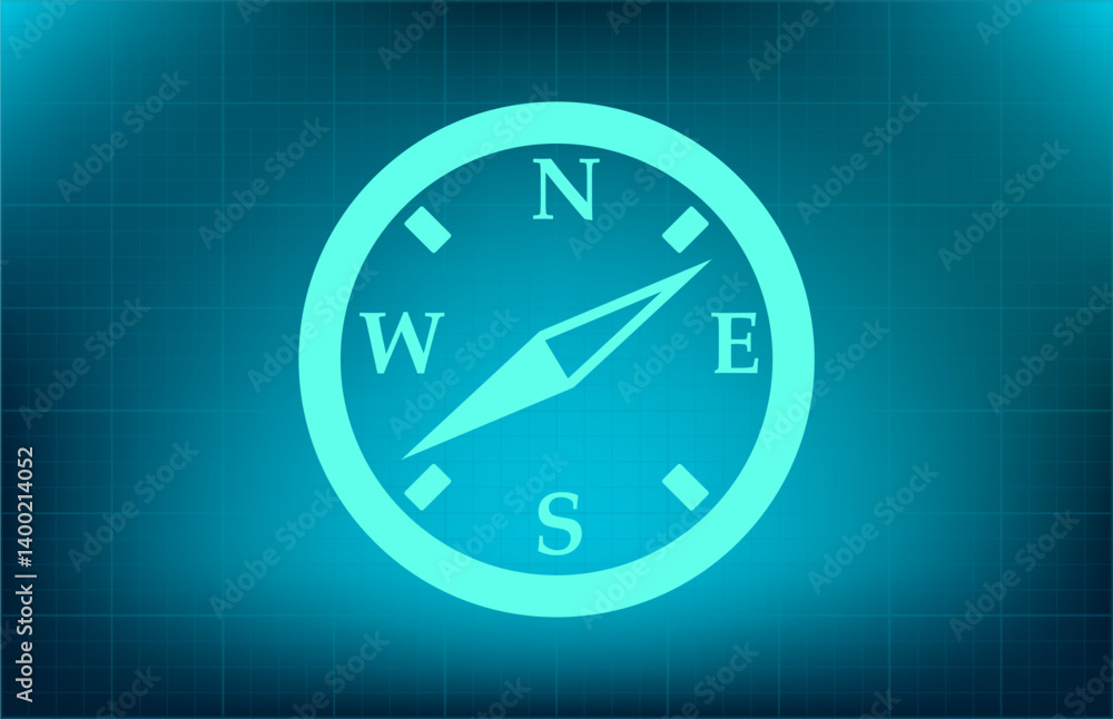 Poster vector icon on blue background with gradient