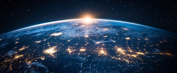 Earth sunrise from space