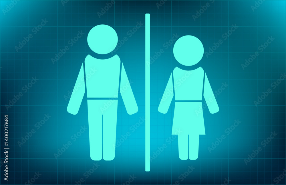 Poster vector icon on blue background with gradient