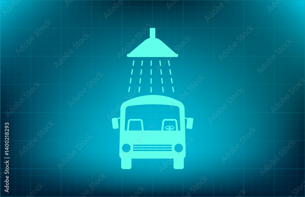 Poster vector icon on blue background with gradient