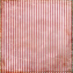 Seamless red and white vertical striped texture with distressed grunge edges and worn paper feel. Ideal for vintage backgrounds, posters, packaging, overlays, and rustic graphic designs.