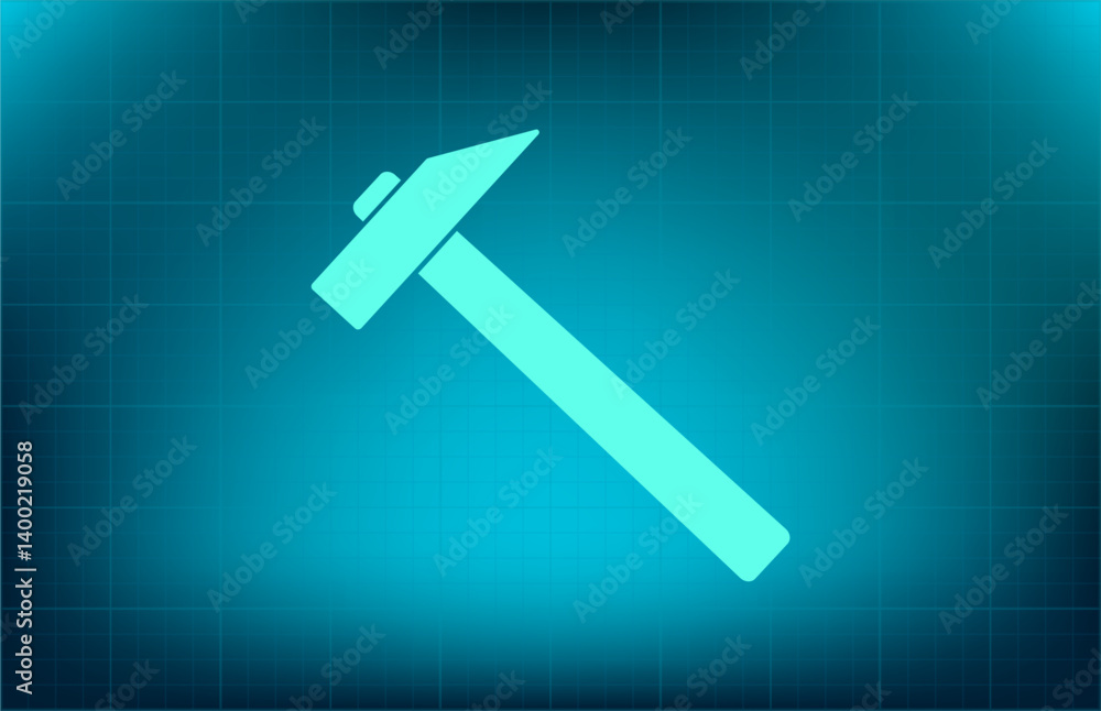 Poster vector icon on blue background with gradient