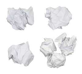  paper ball trash on transparent background