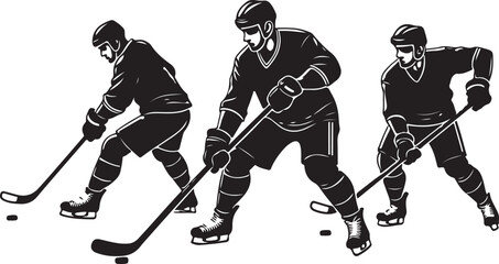 American Hockey SVG | Ice Hockey Player Clipart | Sports Silhouette