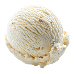 Scoop of Vanilla Ice Cream with Nuts Isolated on White Background creamy delicious frozen dessert sweet treat perfect for summer refreshment snack food product photography cold dairy vanilla flavor