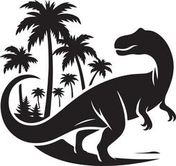A silhouette dinosaur