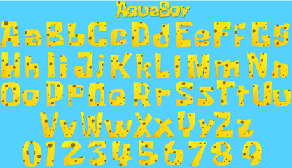 Aqua Boy Cartoon Alphabet 