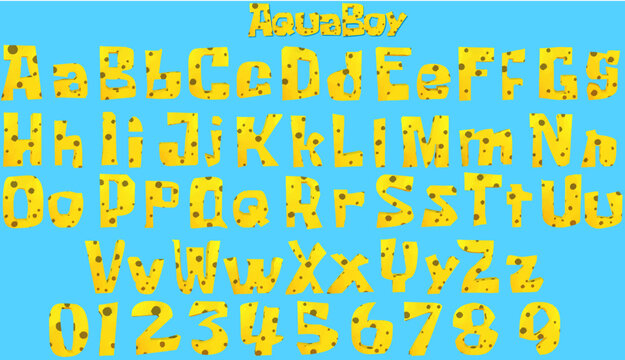 Aqua Boy Cartoon Alphabet 