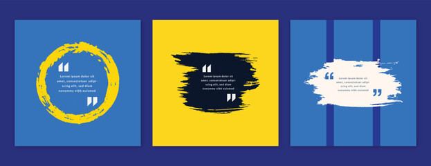 Grunge quote, ideas, label, message, asking, advice, box, sticker, brush, stroke, blank, empty, vector, file