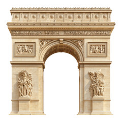 Naklejka premium A grand archway adorned with intricate sculptures and detailed reliefs, symbolizing historical significance and architectural beauty.
