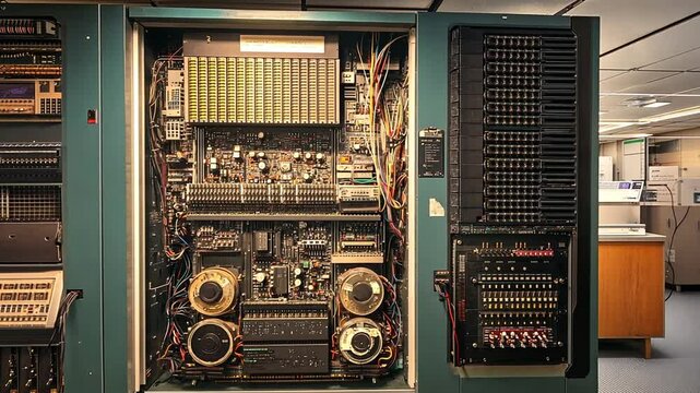 Vintage Mainframe Computer System: A Detailed View of Obsolete Technology