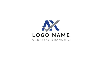 Minimalist AX Logo for Branding and Identity.