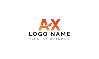 Minimalist AX Logo for Branding and Identity.