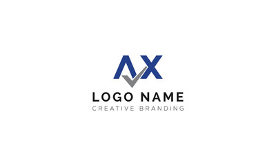 Minimalist AX Logo for Branding and Identity.