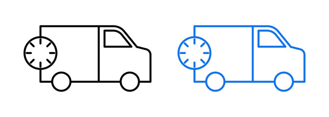 Delivery Truck vector icon set © Asgini