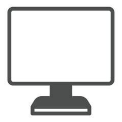 This computer solid icon, windows pack concept. Vector graphics. Monitor, computer display sign on white background, glyph style icon for mobile or web design.