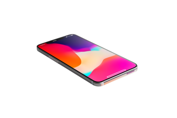 Sleek modern smartphone with vibrant colorful screen and advanced technology design