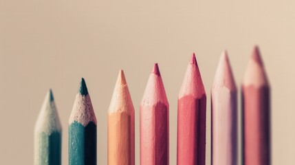 Colorful Pencils in Ascending Order Representing Educational Growth