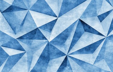 Abstract geometric pattern, cool blue triangles