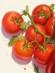 "Isolated Red Tomatoes for Packaging, Web Use, and Recipe Imagery"