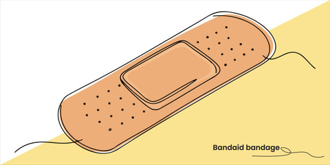 Bandaid bandage A convenient adhesive bandage, commonly referred to as a bandaid, used for protecting minor cuts and injuries.

