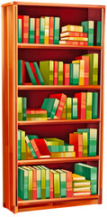 Bookshelf Illustration