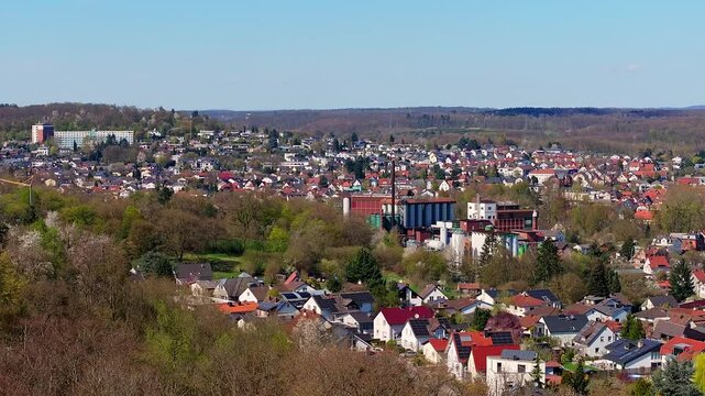 the historic german town of lich 4k 25fps video