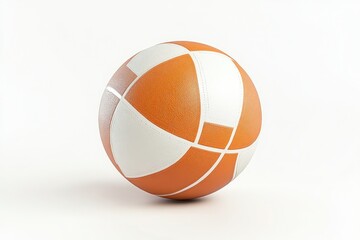 Basketball Ball on White Background Orange and White Graphic Design