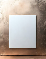 Blank White Paper on a Metallic Rose Gold Background