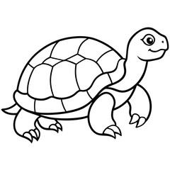 Clean Tortoise Line Art Design