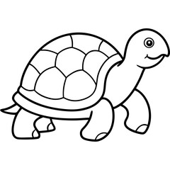 Clean Tortoise Line Art Design