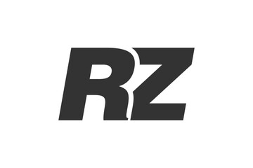 RZ Techno Editable Font Logo For Corporate Branding. Bold, Futuristic Design With Unique Typographic Ideas. Minimal Custom Type And Dynamic Letter