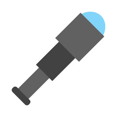 Spyglass flat icon
