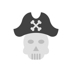 Pirate Skull Cap flat icon