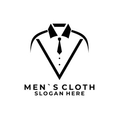 Initial Letter V combination with T-Shirt and Necktie logo design vector template