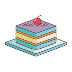 cake  icon, cake  vector illustration-simple illustration of cake , perfect for cake  logos and icons