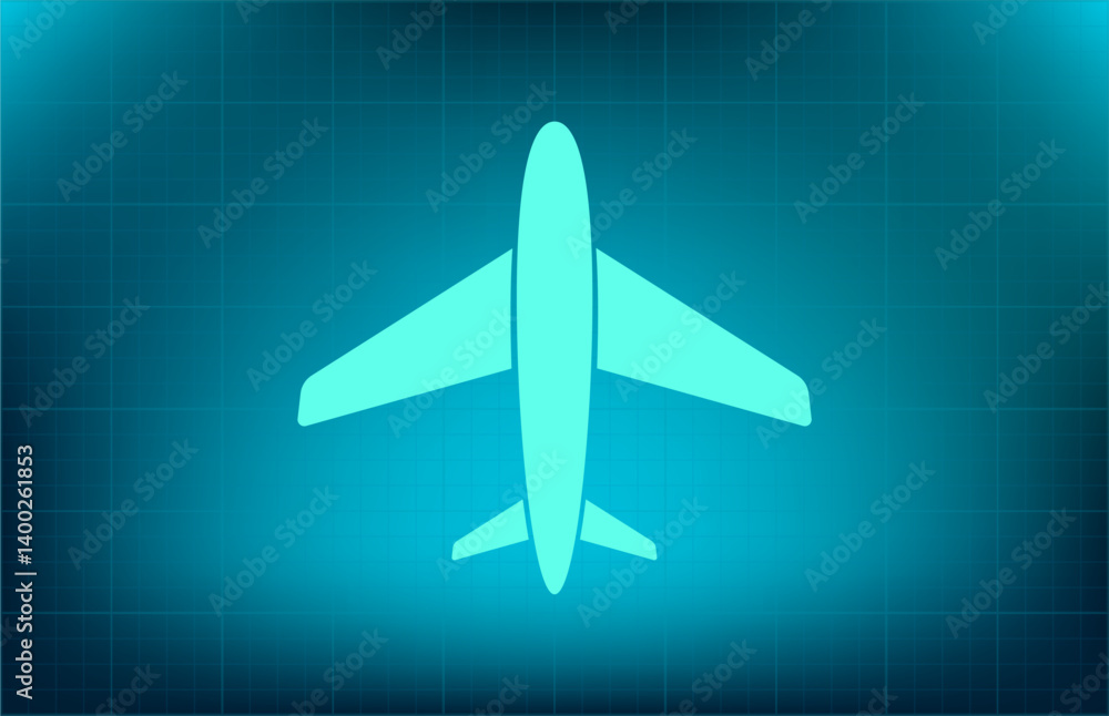 Poster vector icon on blue background with gradient