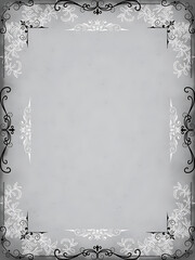 grunge vintage frame with floral ornament