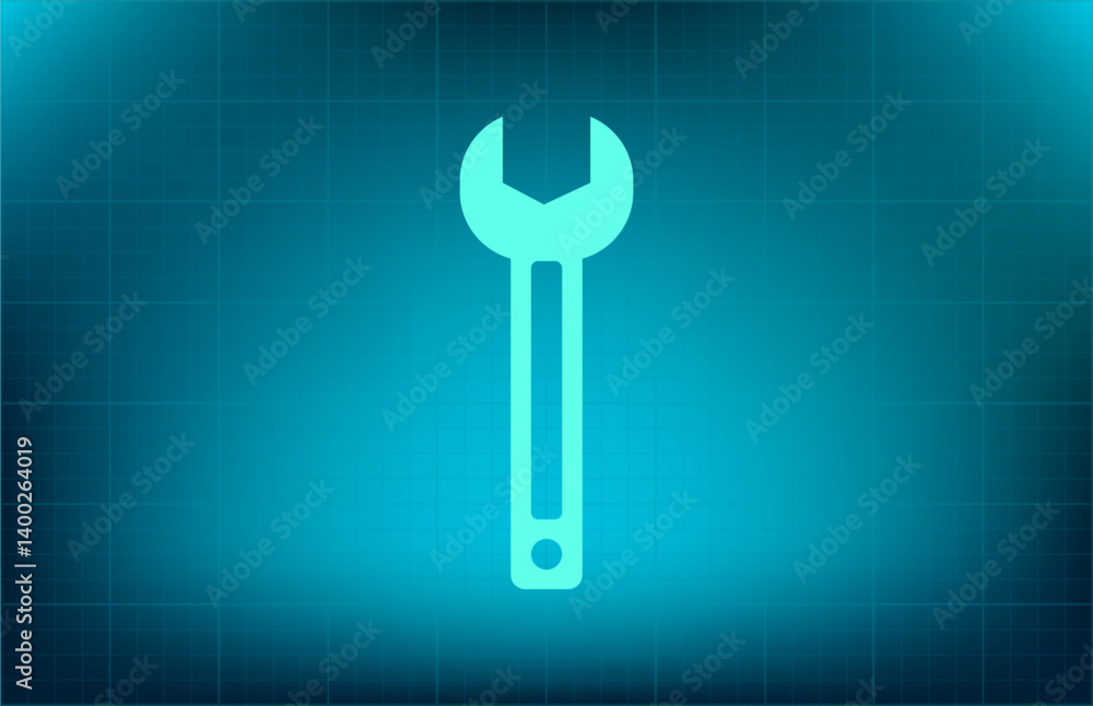 Poster vector icon on blue background with gradient